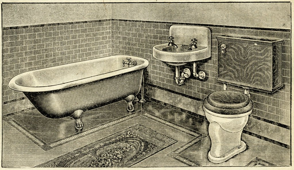 Illustrations salle de bain moderne20è siècle