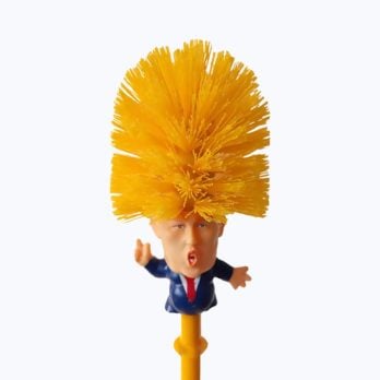 Brosse pour wc donald trump vue de face
