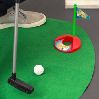Mise en situation du mini golf WC