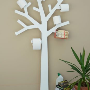 Arbre à papier toilette blanc